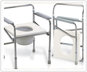 Steel or aluminum commode chair